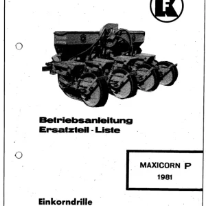 Kleine Franz Maxicorn P 1981 Parts Manual