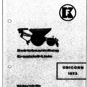 Kleine Franz Unicorn 1973 Parts Manual