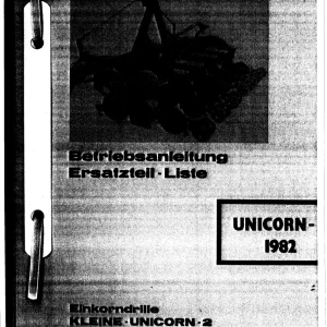 Kleine Franz Unicorn Sd 1982 Parts Manual