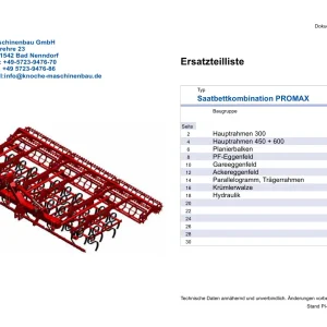 Knoche Promax Parts Manual