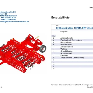 Knoche Terra Drt 40 45 Parts Manual