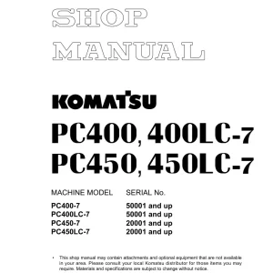 Komatsu Pc450 7 Pc450Lc 7 Service Manual
