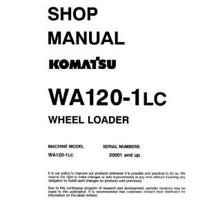 Komatsu Wal20 1 Lc Wheel Service Manual
