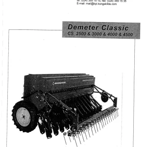 Kongskilde Demeter Classic Cs 2500 3000 4000 4500 Parts Manual
