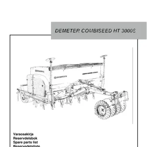 Kongskilde Demeter Combiseed Ht 3000S Parts Manual