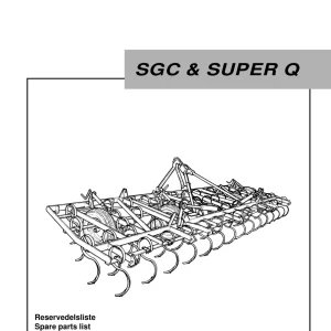 Kongskilde Sgc&Superq Parts Manual