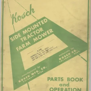 Agri Kosch Mower Parts Manual
