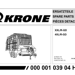 Krone 4Xl R Gd Xxl R Gd Wagon Parts Manual
