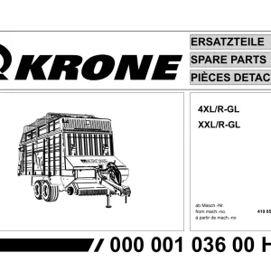 Krone 4Xl R Gl Xxl R Gl Wagon Parts Manual