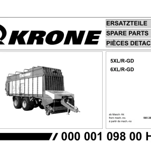 Krone 5Xl R Gd 6Xl R Gd Wagon Parts Manual