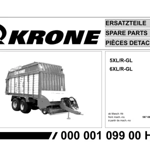 Krone 5Xl R Gl 6Xl R Gl Wagon Parts Manual