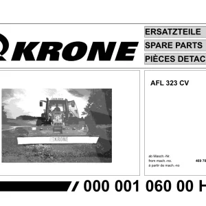 Krone Afl 323 Disc Mower Parts Manual