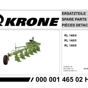 Krone Allround Rl140.4 5 6 Parts Manual