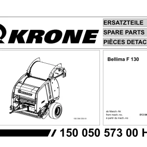 Krone Bellima F130 Parts Manual