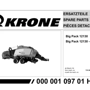 Krone Big 12130 Xc Parts Manual