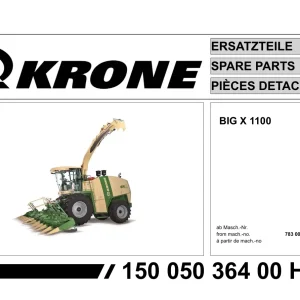 Krone Bigx 1100 Parts Manual