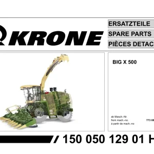 Krone Bigx 500 Parts Manual