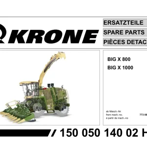 Krone Bigx 800 1000 Parts Manual