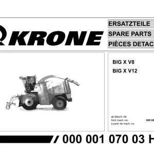 Krone Bigx V8 V12 Parts Manual