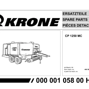 Krone Cp 1250 Parts Manual