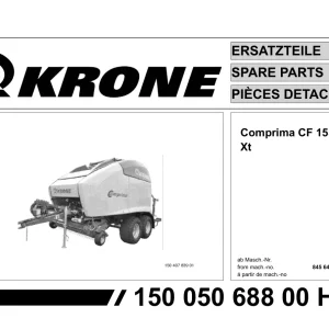 Krone Comprima Cf155 Xc Xt Parts Manual