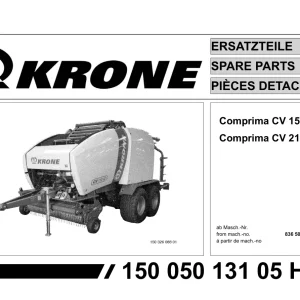 Krone Comprima Cv150 210 Parts Manual