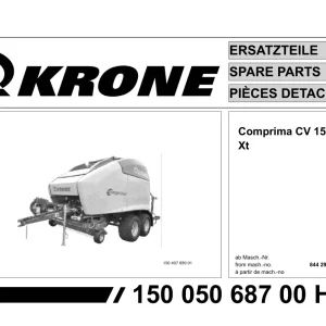 Krone Comprima Cv150 Xc Parts Manual