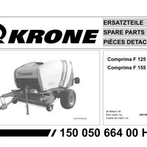 Krone Comprima F125 155 Xc Xt Parts Manual