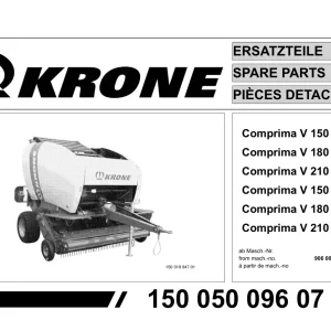 Krone Comprima V150 180 210 Parts Manual