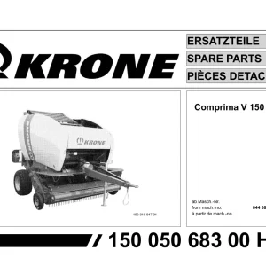 Krone Comprima V150 Xc Parts Manual