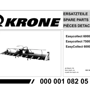 Krone Easycollect 6000 7500 Parts Manual