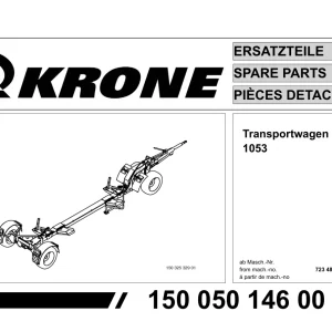Krone Easycollect Transportwagen Ec 1053 Parts Manual