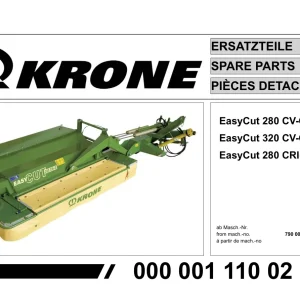 Krone Easycut 280 320 Cv Q Cri Q Disc Mower Parts Manual