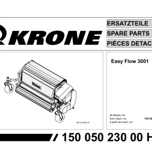 Krone Easyflow 3001 Parts Manual