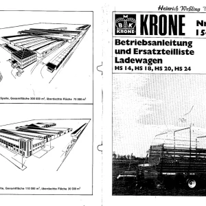 Krone Hs 14 18 20 24 Wagon Parts Manual