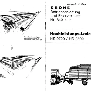 Krone Hs 2700 3500 Wagon Parts Manual