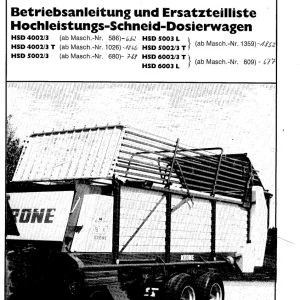 Krone Hsd 4002 3 5002 3 5003 6002 3 6003 Wagon Parts Manual