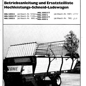 Krone Hsl 2502 3 3502 3 3503 4503 4503 3 Wagon Parts Manual