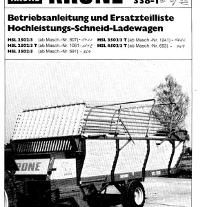 Krone Hsl 2502 3 3502 3 4502 3 Wagon Parts Manual