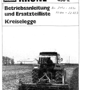 Krone Ke 85 100 Parts Manual