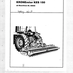 Krone Kes150 Parts Manual
