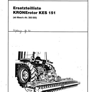 Krone Kes151 Parts Manual