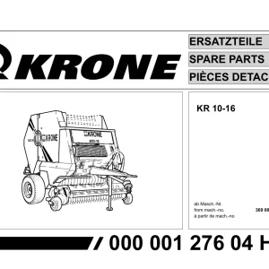 Krone Kr 10 16 Parts Manual