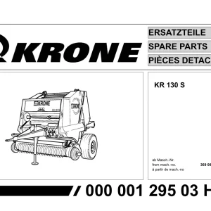 Krone Kr 130 S Parts Manual