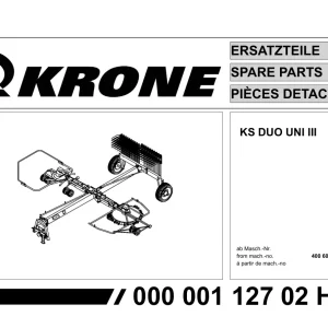 Krone Ks Duo Iii Parts Manual