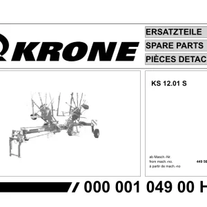 Krone Ks12.01S Parts Manual