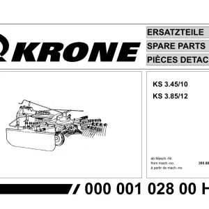 Krone Ks3.45 10 3.85 12 Parts Manual