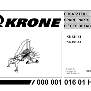Krone Ks421 13 461 13 Parts Manual