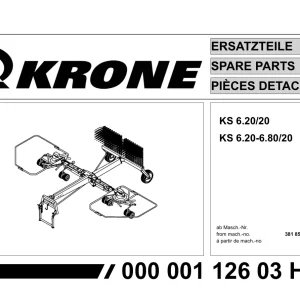 Krone Ks6.20 20 6.80 20 Parts Manual