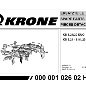 Krone Ks6.21 20 6.81 20 Duo Parts Manual